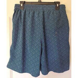 Sonoma Swim Trunks Board Shorts Teal Blue Ikat Print S